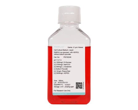 DMEM (bajo en glucosa), con HEPES, sin piruvato de sodio