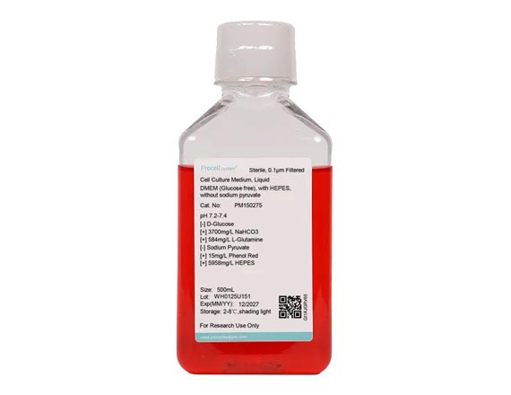 DMEM (sin glucosa), con HEPES, sin piruvato de sodio